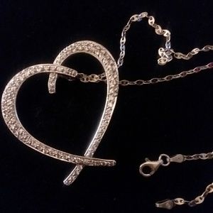 FLOATING HEART/ ITALY NECKALACE SET